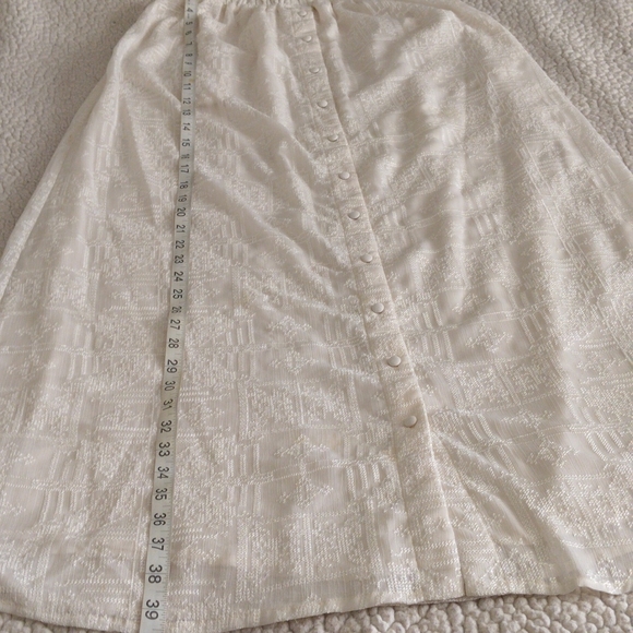 Tularosa Medium Cream Needle Point Midi Skirt - Picture 6 of 17